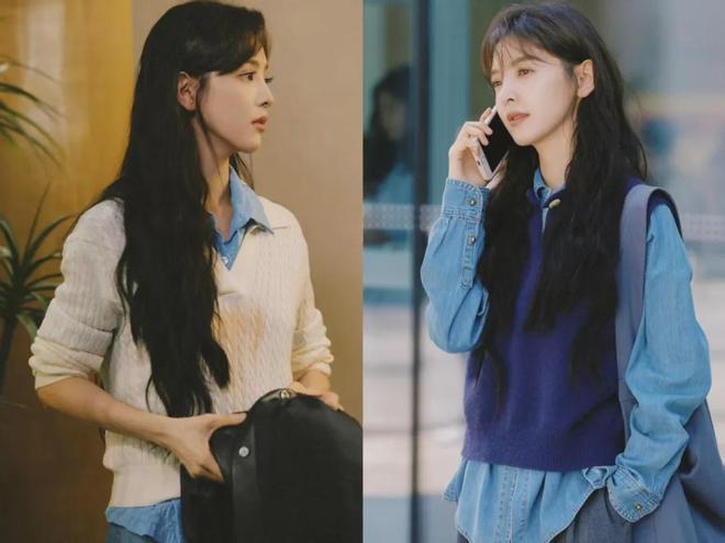 针织衫叠穿搭配减龄又靓丽章若楠演绎时尚:衬衫与(图11) 针织衫叠穿搭配减龄又靓丽章若楠演绎时尚:衬衫与(图11)