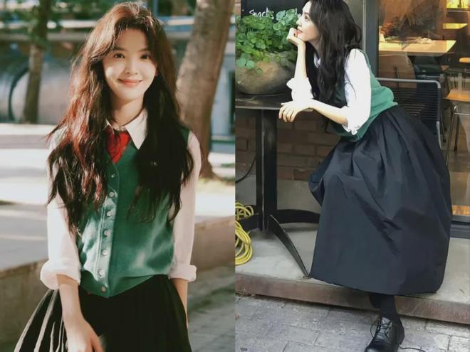 针织衫叠穿搭配减龄又靓丽章若楠演绎时尚:衬衫与(图9) 针织衫叠穿搭配减龄又靓丽章若楠演绎时尚:衬衫与(图9)